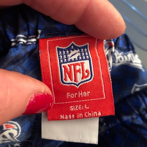 NFL New England Patriots size large blue silky lounge pants - Picture 3 of 12
